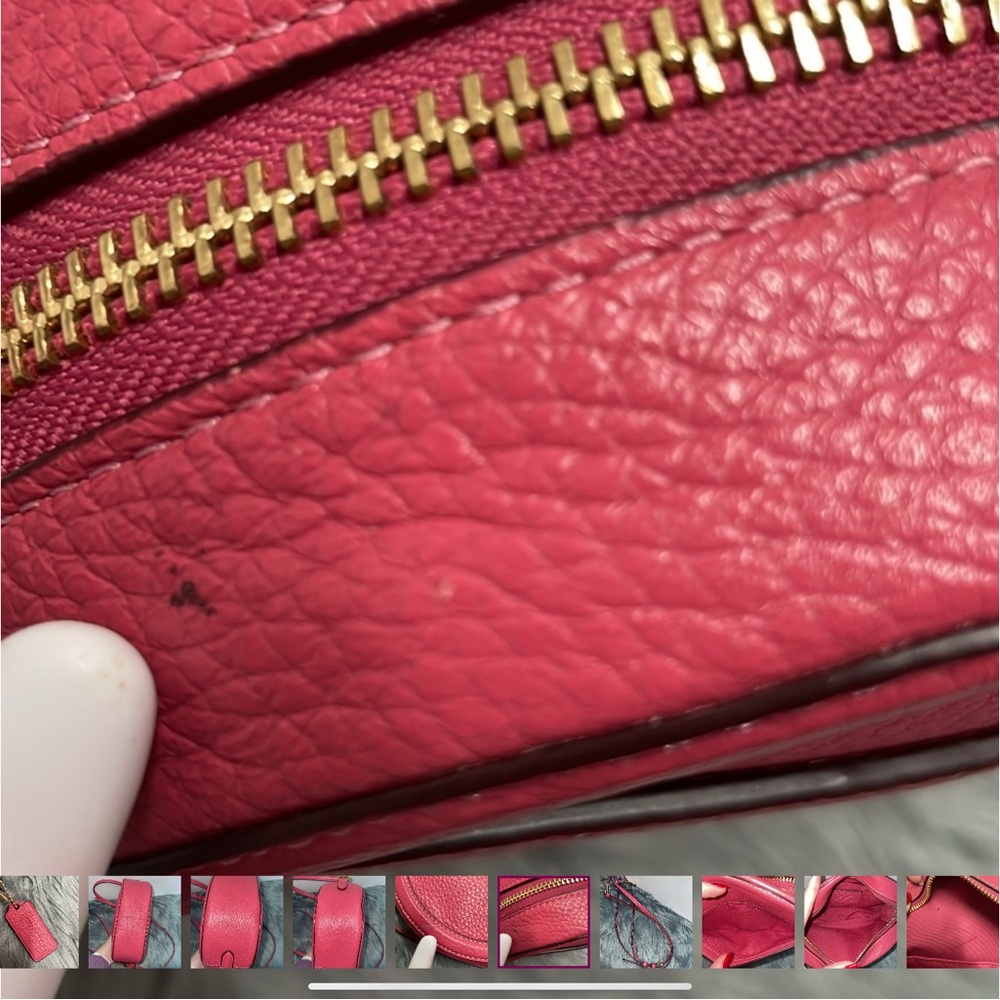 Coach Pink Leather Crossbody Bag with Embossed Design - Picture 6 of 14